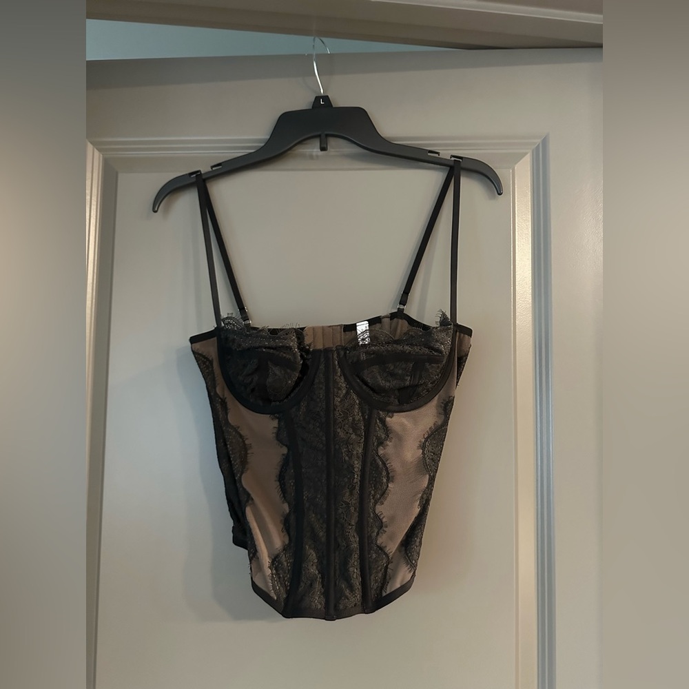 Urban Outfitters Black Lace Corset